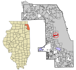Cook County Illinois incorporated and unincorporated areas Stickney highlighted